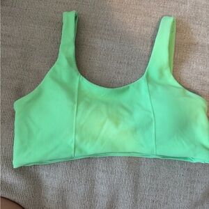 Wilo the label green Ribbed Scoop Sports Bra